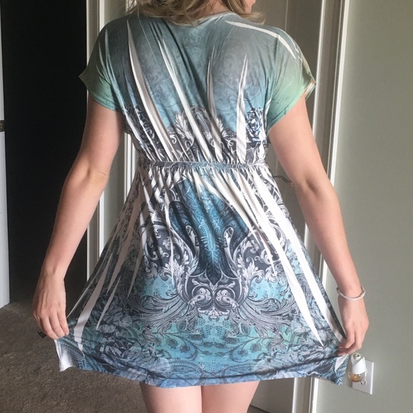 Print and rhinestone summer dress - Picture 2 of 3